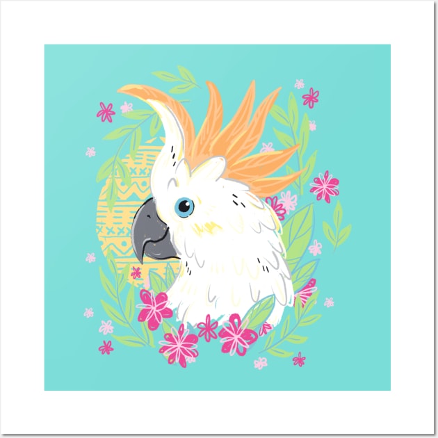 Citron Crested Cockatoo Wall Art by IllustratedActivist